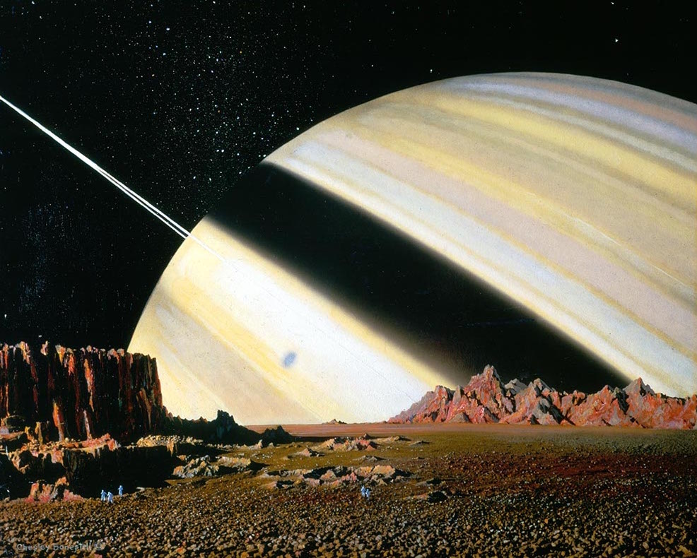 HumanoidHistory's tweet photo. The art of Chesley Bonestell, born this week in 1888. https://t.co/2LpqNbknvL
