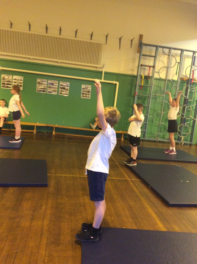 Today in P.E we were practising different rolls; bacon and egg, dish and arch, side balance roll and teddy bear roll using straddle. Holding each position for 3 broomhill seconds! #strivingforsuccess <a href="/SchoolBroomhill/">BroomhillSchool</a>