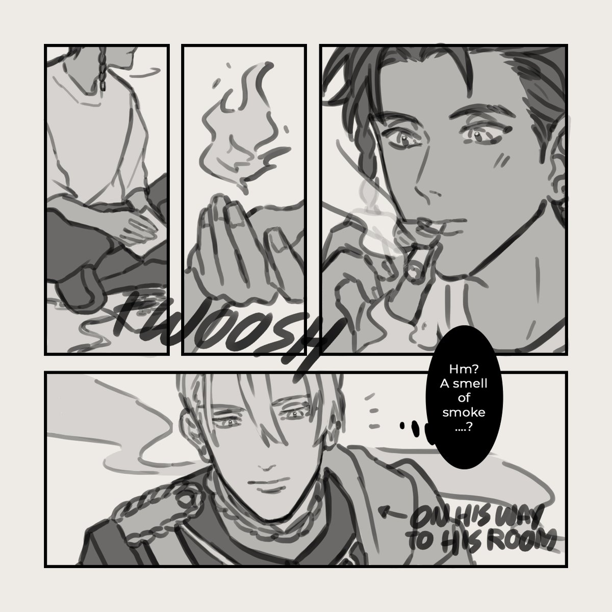 i know im supposed to finish my doujinshi but #DIMICLAUDEWEEK2020 IS ONLY HAPPENING ONCE A YEAR-- so pls accept my humble offering, this is DimiClaude week Day 6's theme : Secret ✨ #FE3H #FireEmblemThreeHouses #DimitriAlexandreBlaiddyd #ClaudeVonRiegan 