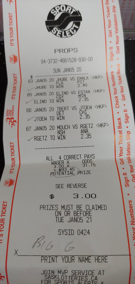 Big_G_09's tweet photo. Hit on a small props ticket π #beermoney πΊ #sportselect https://t.co/LUKpSeGe5f