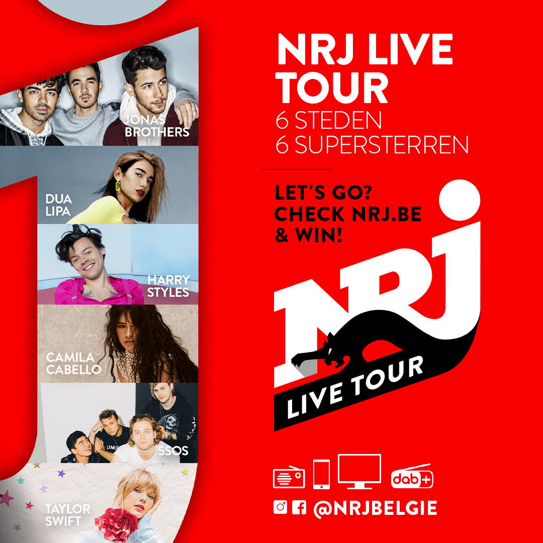 BAM! 💥💥💥Wij sturen jou naar de grootste artiesten in de coolste steden tijdens de NRJ Live Tour. 😍

Schrijf je nu in via bit.ly/35vyQYi en maak vanaf 20/01 kans op deze epische citytrip! ✈️