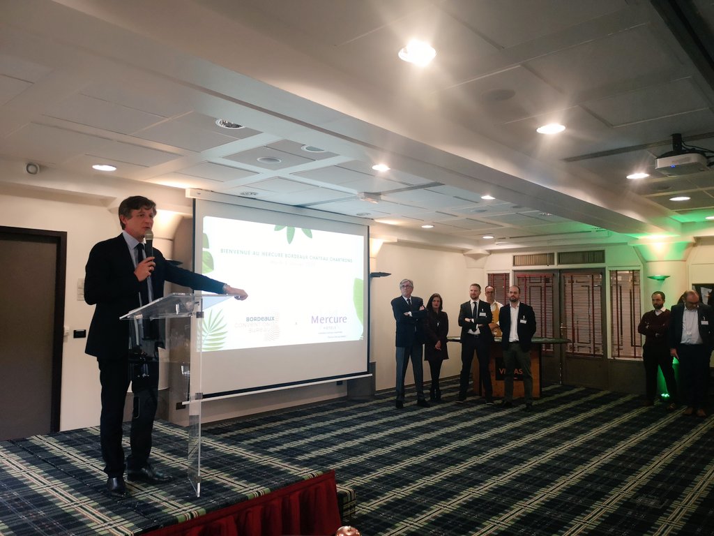 BordeauxMeeting's tweet photo. Les perspectives 2020 annoncées au 1er déjeuner des membres de 2020, en présence de @nflorian33:
🌍 @RoboCup2020, @2020Sommet... De grands congrès internationaux attendus! 
🌱 Engagés pour un tourisme éco-responsable ac une certification de Destination Internationale Responsable https://t.co/XdCljk4Lgd