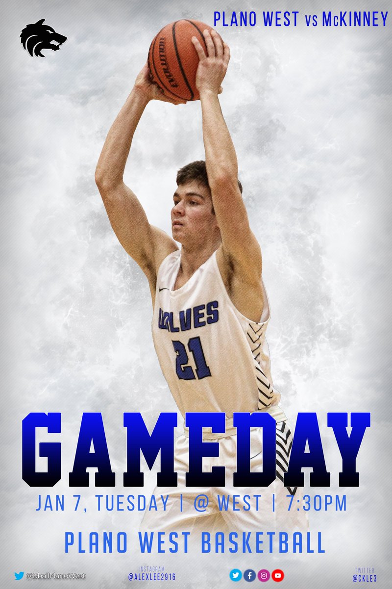 ckle3's tweet photo. GameDay. 1_7_2020 Vs McKinney 7:30pm.
@PWSHWolves @PWSH_The_Hype @BballPlanoWest
@PWHYPE @MWelchSLM @HSwfaa https://t.co/0w3kM52M4t