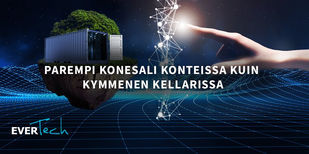 Evertech_fi's tweet photo. Teknologiajohtajamme Pekka Rasi listasi konttikonesalin etuja blogiin: https://t.co/O8cjrb634I

#konttikonesali #Cloud #pilvi #pilvipalvelu #Evercloud #tividc https://t.co/VC9MqNzGbw