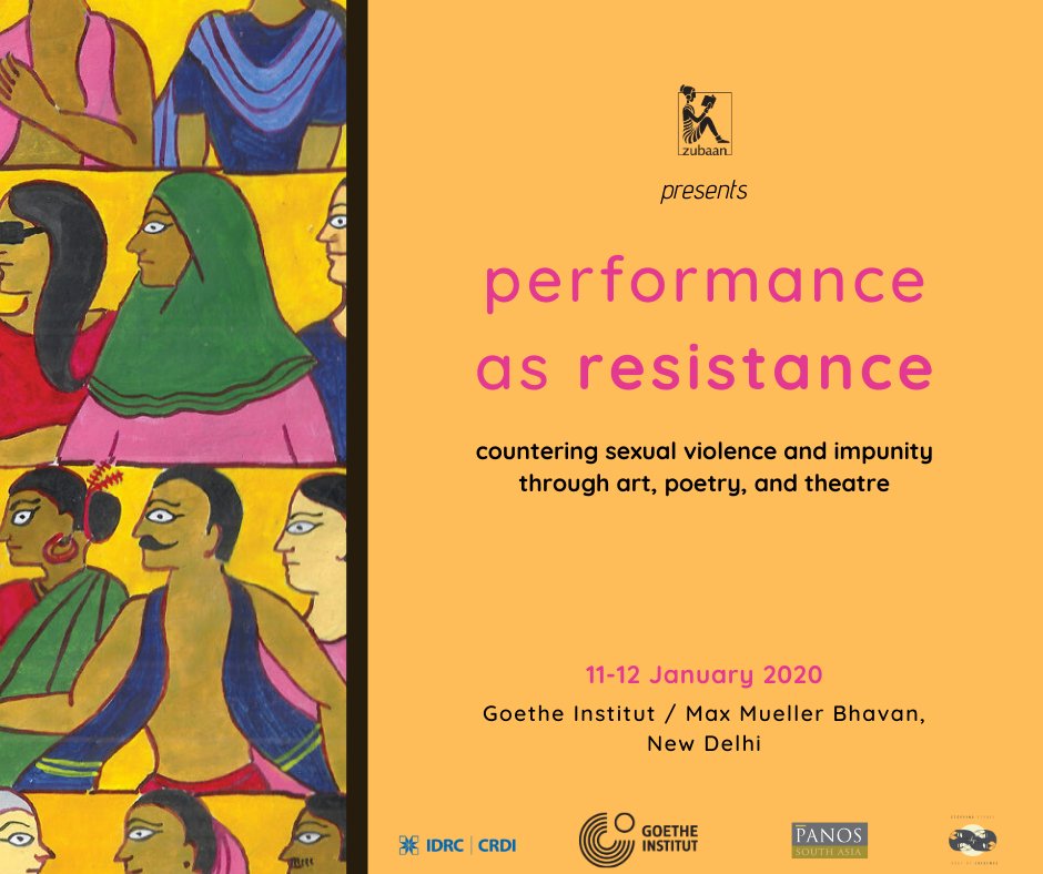 ZubaanBooks's tweet photo. Over the last year and a half, our Stepping Stones and Body of Evidence projects have collaborated with #theatre groups across India and in Nepal (with @PanosSouthAsia). Emerging from this, #PerformanceAsResistance is a #showcase that hopes to question impunity and its forms. https://t.co/6xg6OyLlsM