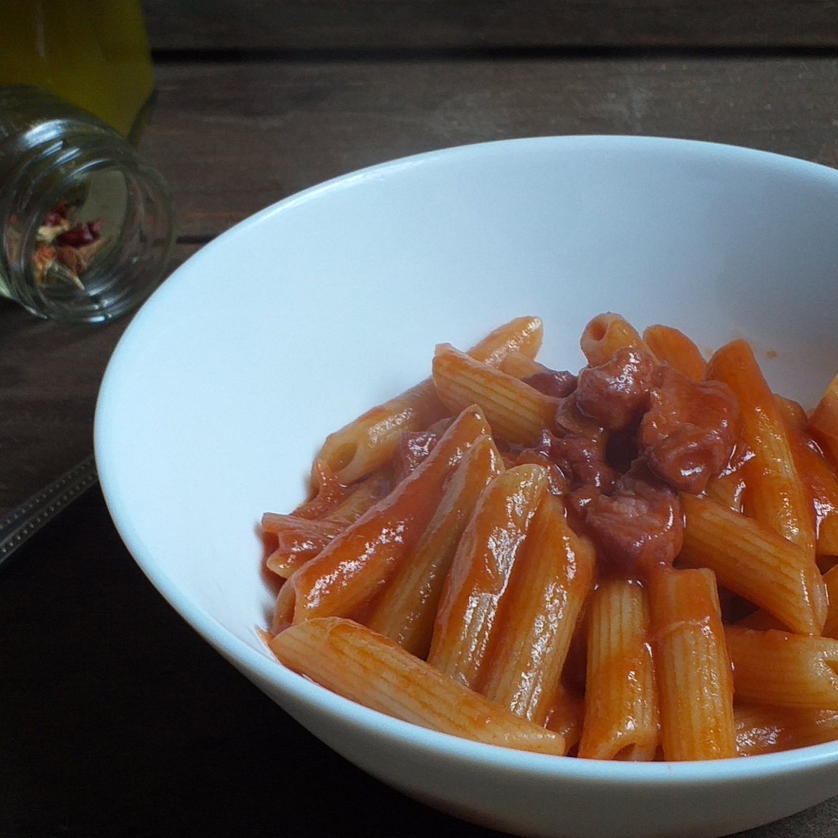 Penne all'amatriciana..a modo nostro..! E buon appetito!
#sweetandsaltycorner #foodblogger #foodie  #buonappetito