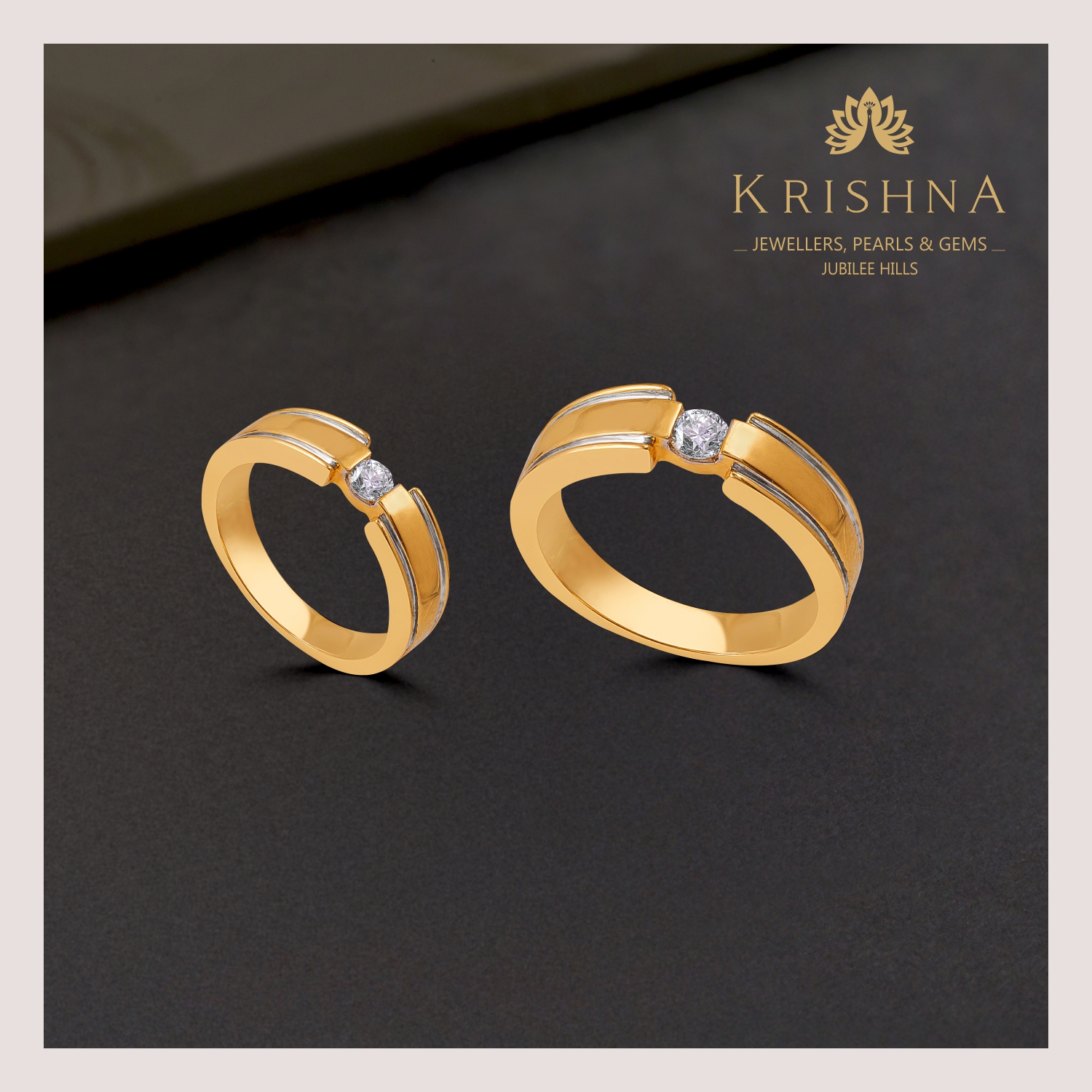 Hare Krishna Gold Kada | Kasturi Diamond