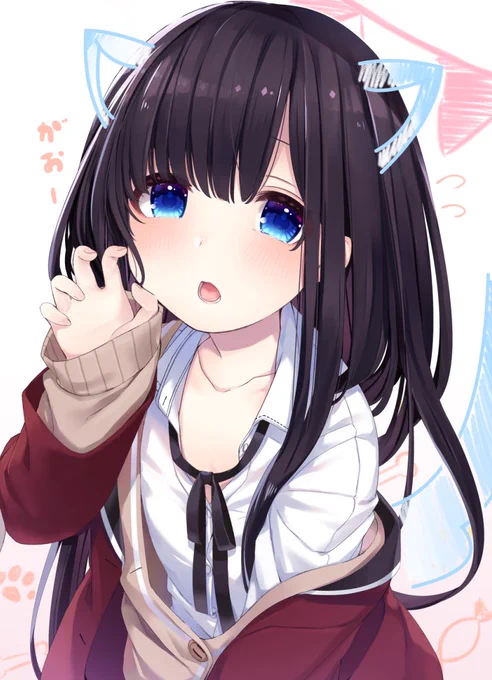 がおがおようじょ。
次出すイラスト本では左側にもう1人入る予定です。 
