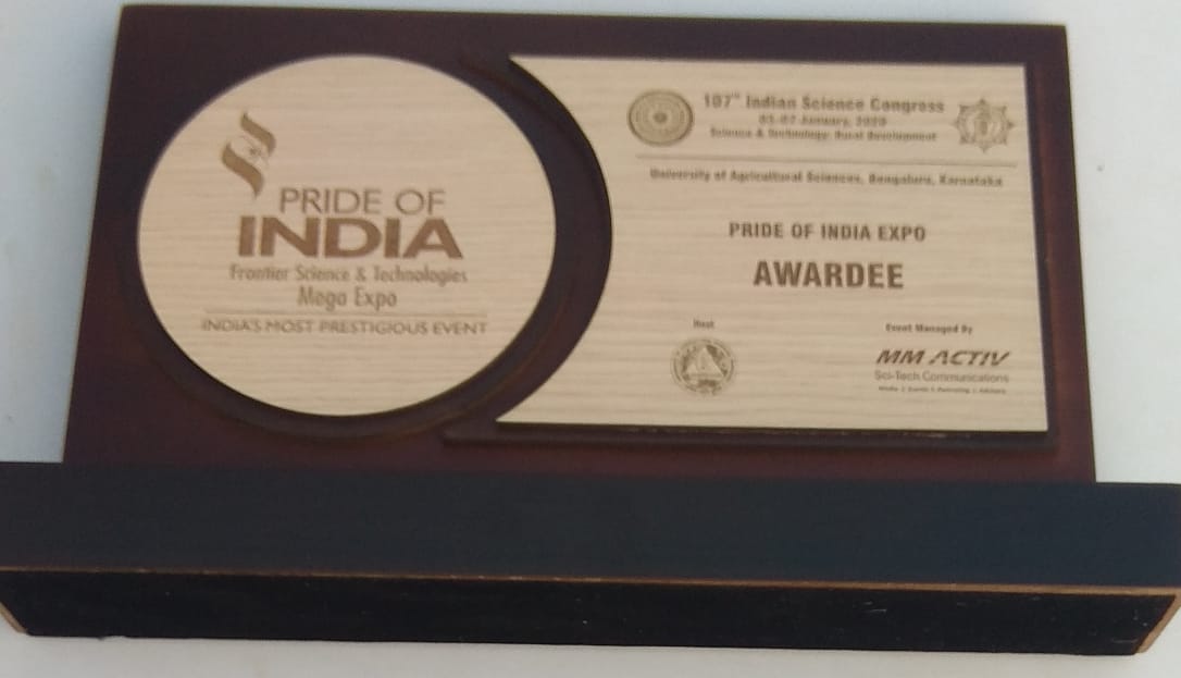 DRDO_India's tweet photo. DRDO gets Most  Interactive Pavilion Award in 107th Indian Science Congress Pride of India Expo 2020 held at Bengaluru during 3-7 Jan. 2020. https://t.co/qrA5oSkhaD