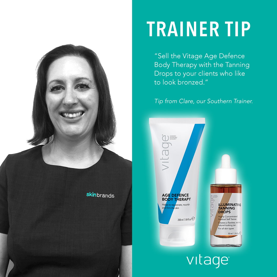 👩‍🏫Trainer Tip: Even though it's #Winter we all feel better with a tan. #Vitage Illuminating #Tanning Drops develops in 2-4 hours which works perfectly with Age Defence Body Therapy that firms, tones + keeps #skin hydrated for up to 72 hours. The perfect tanning duo #TanTuesday