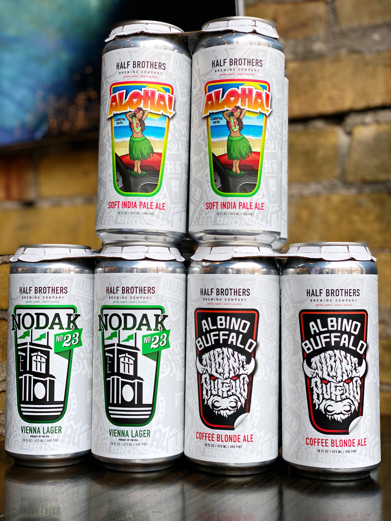 🍻🔥NEW YEAR, NEW BEER 🔥🍻

Releasing THURSDAY January 9th 2020!!

ALOHA! A Sabro Soft IPA: 6.5%ABV ; $15.99 + tax 4pk 16 oz Cans. 

NODAK No. 23 Vienna Lager: 5.8% ABV; $9.99 + tax 4pk 16 ox Cans. 

Albino Buffalo Coffee Blonde Ale: 4% ABV; $9.99 + tax 4pk 16 ox Cans.