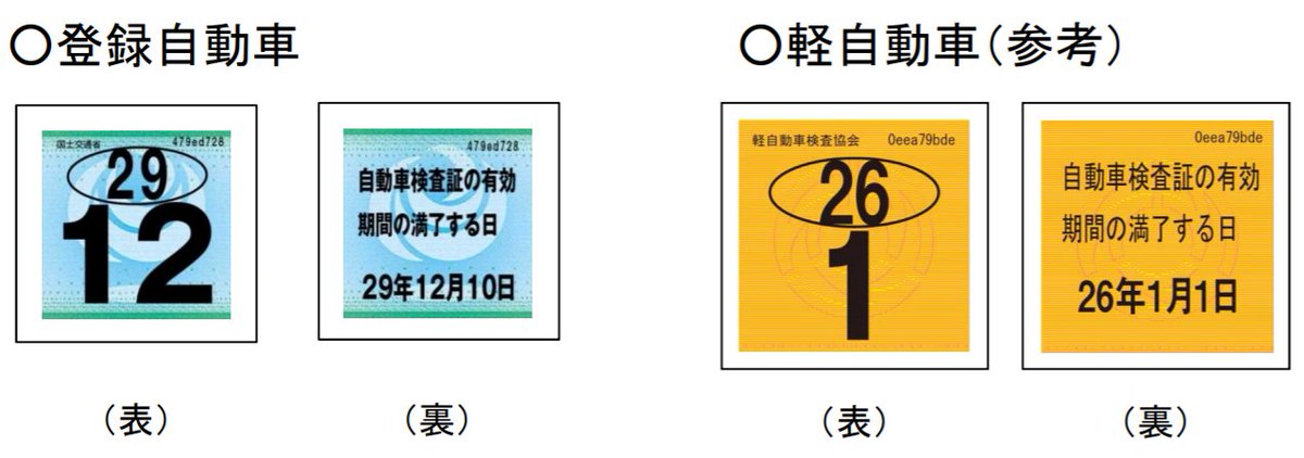 車検ステッカー