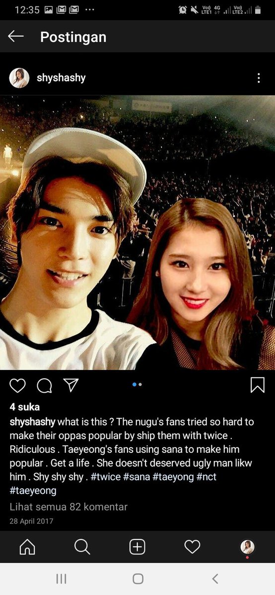 Ini jg instagram dia yg lain kadang dia suka pakai caption seakan-akan hater taeyong tapi sebetulnya untuk menjatuhkan yg lain