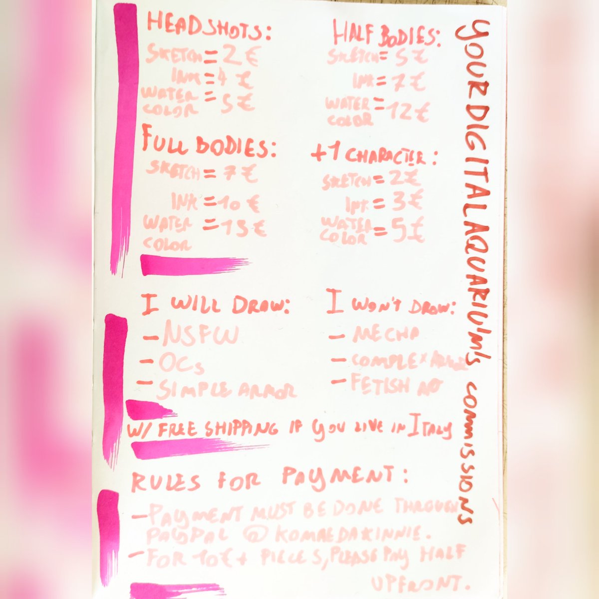 Yourdigitalaqu1's tweet photo. here's the commission sheet with prices and everything, if someone has any questions feel free to ask me https://t.co/IMf5QrLfQ1