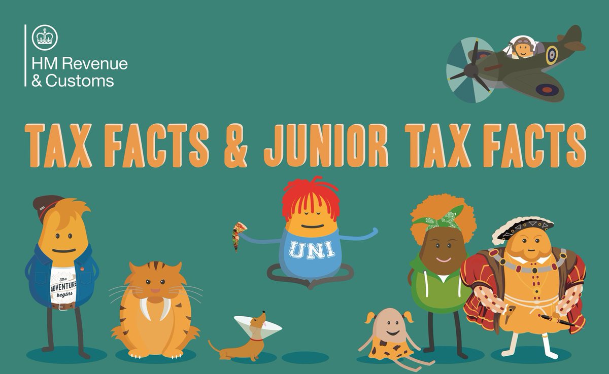 HMRCgovuk's tweet photo. Our Junior Tax Facts resources provide a simple introduction for 8 to 11 year olds about tax, including lesson plans https://t.co/CQHWQfXPPx https://t.co/gqB37uJPLq