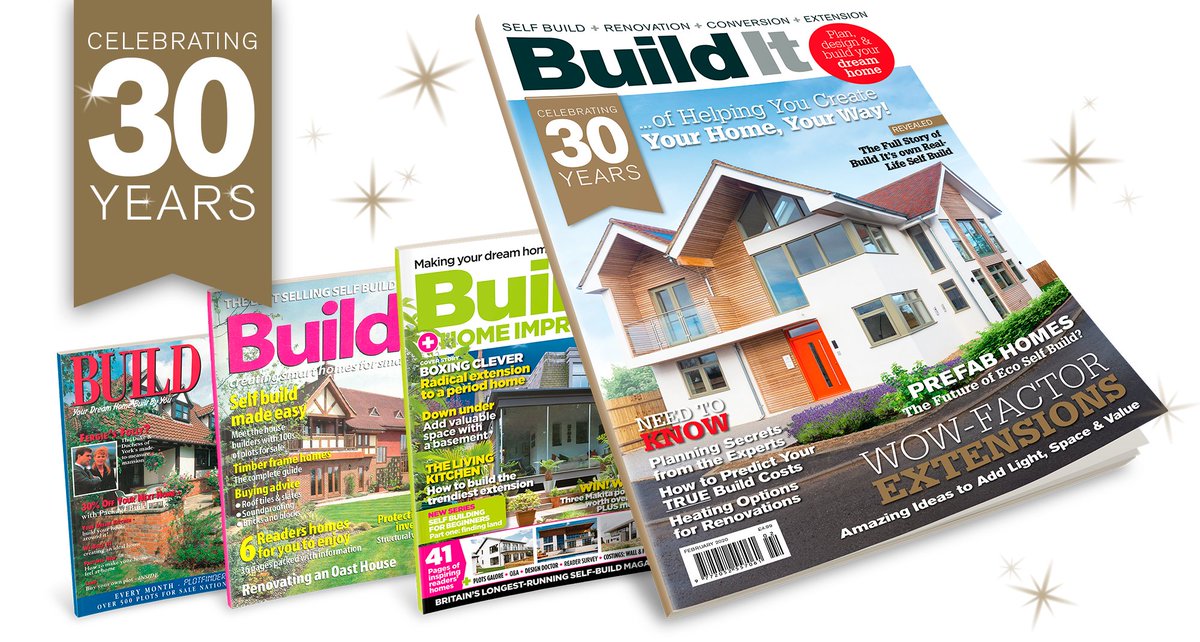 Don't forget to pick up the latest issue of Build It magazine! 

This month it's our 30th ANNIVERSARY and the magazine is rammed full of exciting content!! 🥂🥂🥂

Buy a copy or subscribe here! self-build.co.uk/latest-issue/ 👈