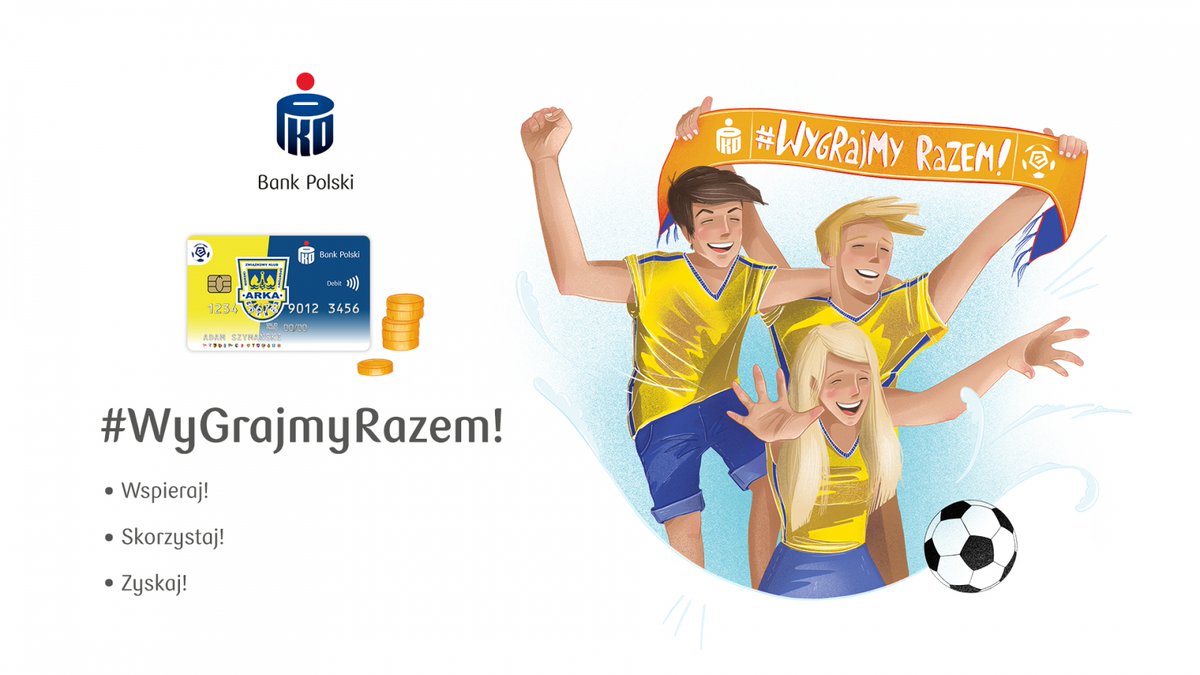 ArkaGdyniaSA's tweet photo. Wraz z PKO Bankiem Polskim ruszamy z programem partnerskim skierowanym do wszystkich kibiców! @grajmy_razem z @PKOBP ⚽️✌️
🔗https://t.co/k1oO6eh8eK https://t.co/asRuAPttZg