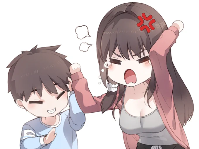 上手くなった実力を見せようとしたらミス連発で弟に笑われてしまったお姉さん。? 