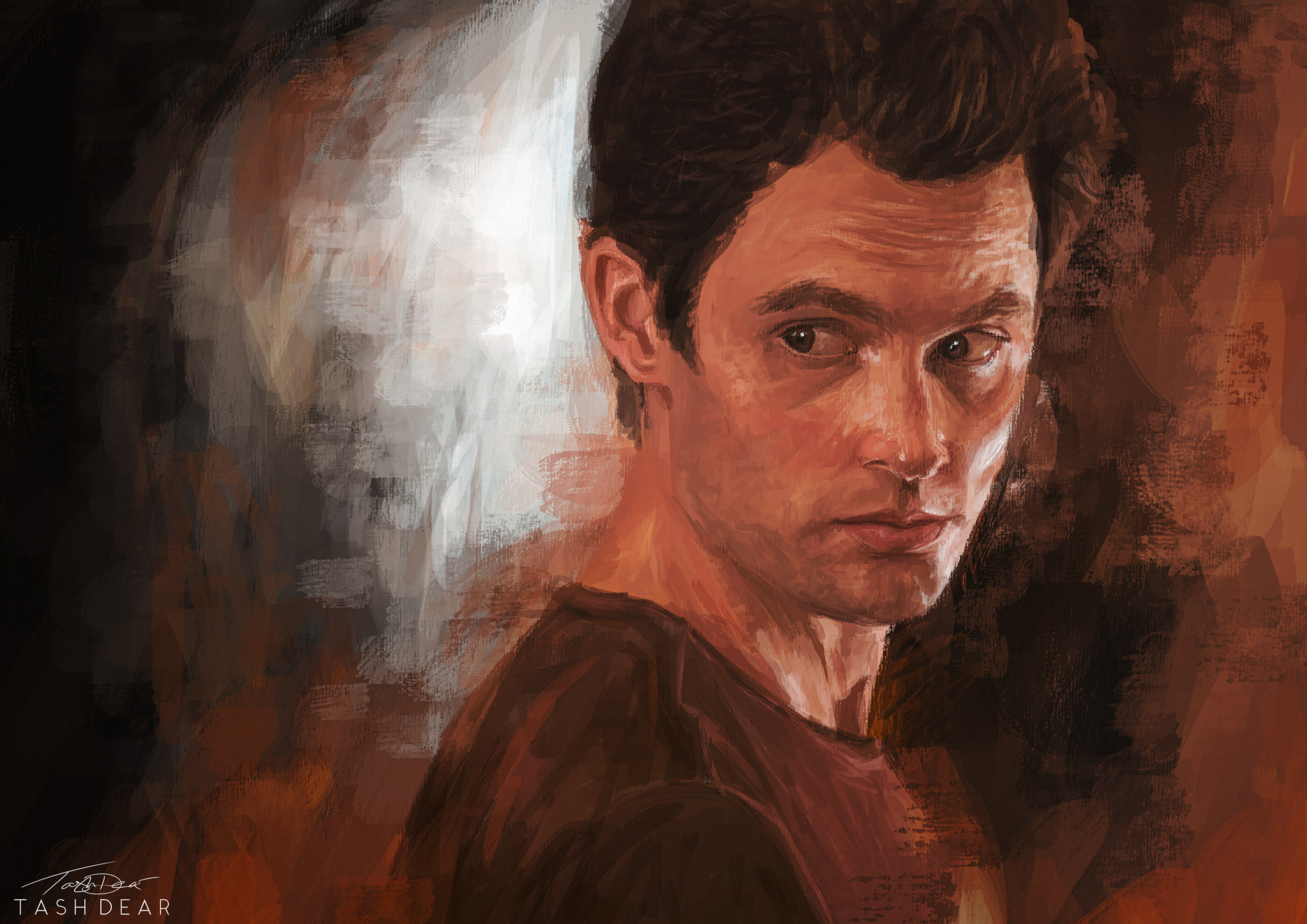 Tash on X: My new digital painting of Joe Goldberg from You😊 Tools used:  Photoshop CC and Wacom Intuos Pro Facebook: https://t.co/QKMI4hiDvS  Instagram: https://t.co/JBzi5EJN81 @PennBadgley #You #pennbadgley # joegoldberg #netflix #digitalart #art ...