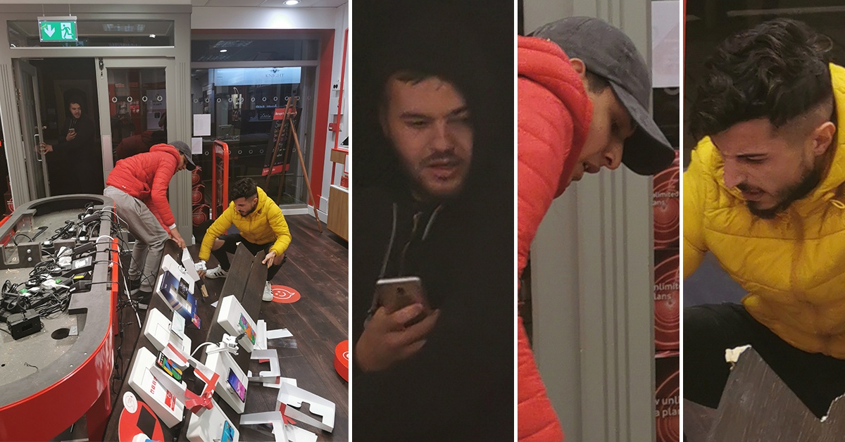 sussex_police's tweet photo. Can you identify these phone shop thieves? 📱

The theft took place at a phone shop on London Road in #EastGrinstead at around 5.30pm on Tuesday, 5 November. 

👉 Read more: https://t.co/P47xcuhh5r https://t.co/tsAxFQxcoM