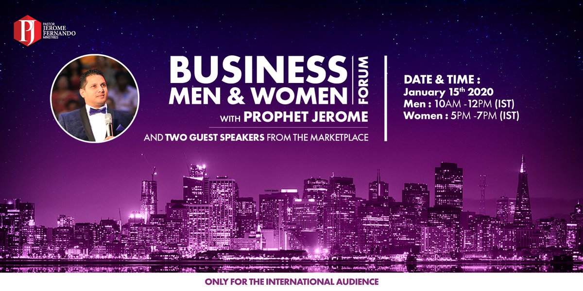 prophet_jerome's tweet photo. The Business Forum with Prophet Jerome Fernando will be streamed live on the 15th of January for our international viewers. 
Click on the link below to register.
https://t.co/GivGL1BDok https://t.co/LNcllgXeCw