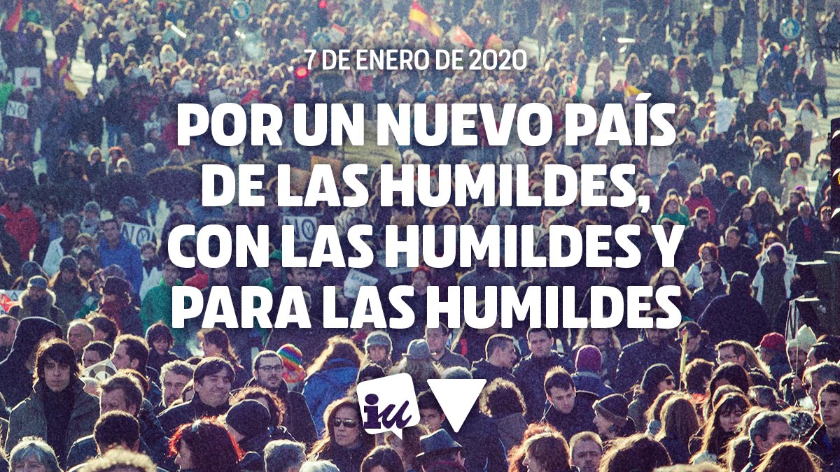 👫 Por un nuevo país de las humildes, con las humildes y para las humildes 💪 

🔻 Muchas gracias a todas las personas que habéis hecho posible esta #investidura. Desde @iunida vamos a estar a la altura del momento histórico ✊🏻