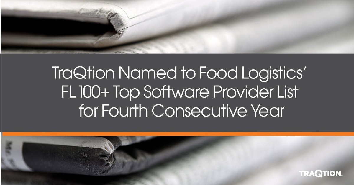 TraQtionQMS's tweet photo. What does a collaboration with TraQtion - four year Food Logistics' FL100+ winner - look like for you? It means having the confidence that your business is using best-in-class software and making your supply chain more agile to quality risks. https://t.co/fqnHhCK4to https://t.co/uOPdcK0Bn1