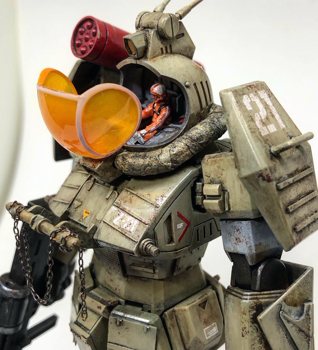 go_go_gosan's tweet photo. SOLTIC H8 ROUND FACER
コクピットの風防パーツ紛失してしばらく放置だったラウンドフェイサー
無事パーツ請求して完成
#maxfactory #dougram #roundfacer #ダグラム #マックスファクトリー #ラウンドフェイサー https://t.co/uwiNnXVP2Y