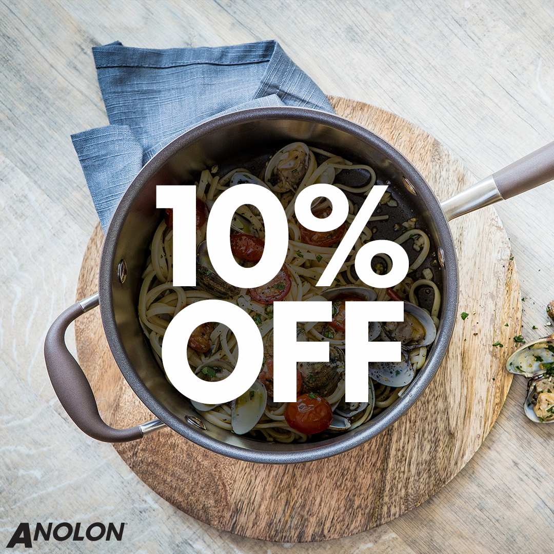 Sign up to our newsletter and receive 10% off your next order!

Don't miss out 🍳

anolon.co.uk/sign-up