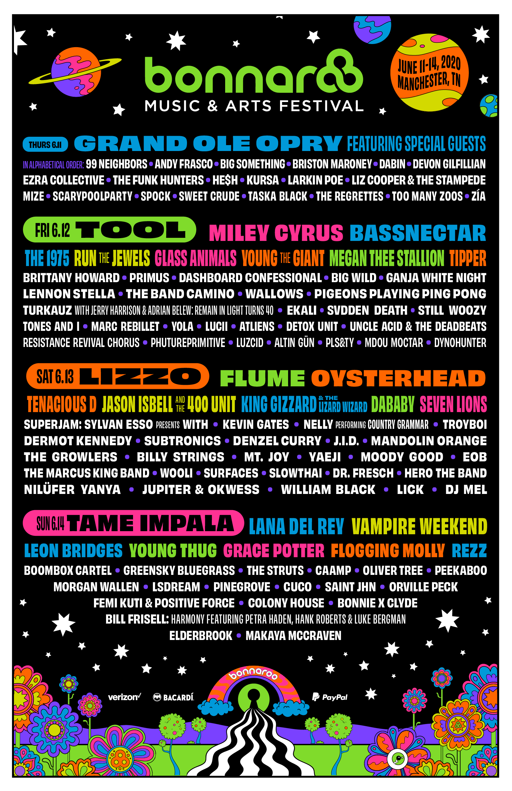 Bonnaroo 2020 lineup