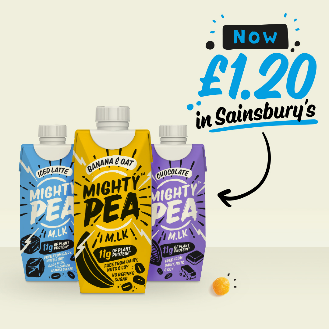 Starting tomorrow we'll be out and about with tasters of our Mighty Pea M.lk, giving you the chance to get your hands on some for FREE! 

Follow us on Insta to see where we're going to be so you can get a taste of Mighty Pea 👇
bit.ly/MightyPeaIG