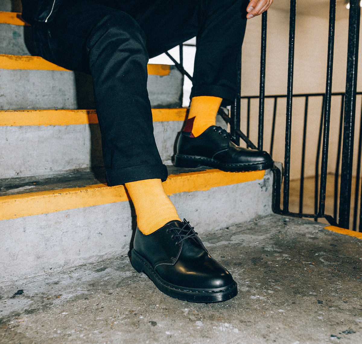 doc martens yellow stitching