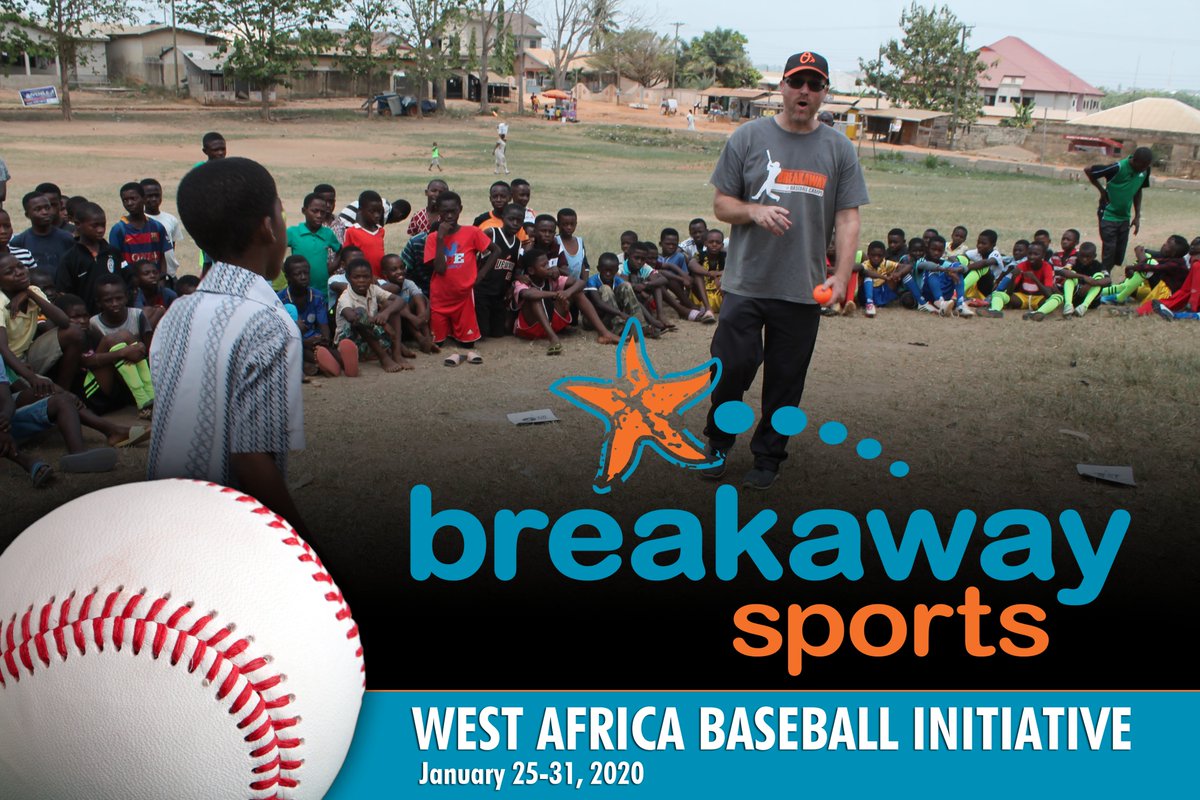 The 2020 West Africa #Baseball Initiative will be held in the Kumasi region of Ghana, January 25-31. Please consider donating any gently used baseball gear you may have for this project. breakawayoutreach.com/west-africa-ba…