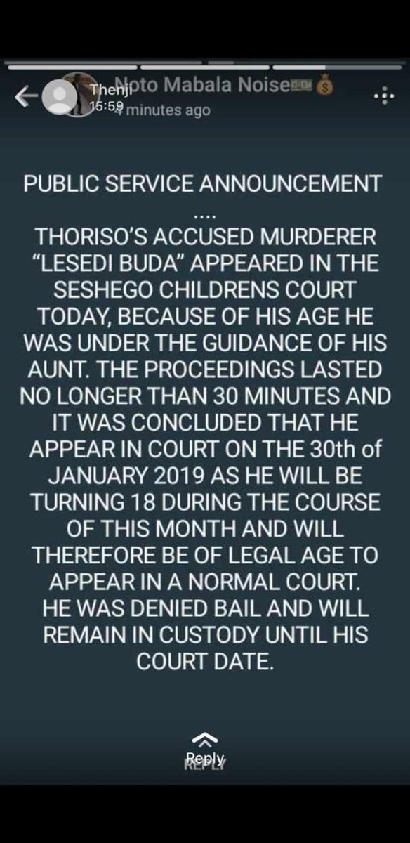 malatji_lee's tweet image. #JusticeforThoriso