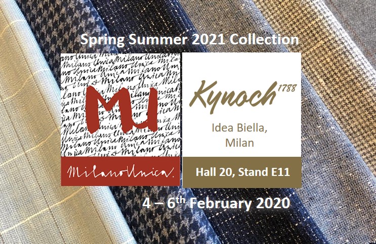 Kynoch1788's tweet photo. Our #SpringSummer2021 collection is launching at #IdeaBiella @MilanoUnica_MU Milan, Italy, 4-6th Feb, visit us Hall 20, Stand E11. Contact us to make an appointment +44 (0)1274 655900 or office@kynoch1788.com #kynoch #springsummer #SS2021 #luxurycloth #britishcloth #milanounica https://t.co/Ss8XjZOXJk