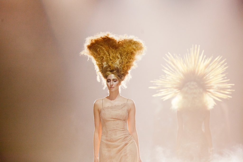 RichardWardHair's tweet photo. Sorry I can’t hear you over the volume of my hair! Hair created by Artistic Director @BasciuCristiano for the @lorealprouk Colour Trophy. 🏆 #volume #hair #masterpiece #creative #loreal #colourtrophy https://t.co/c9vC2HmO8N