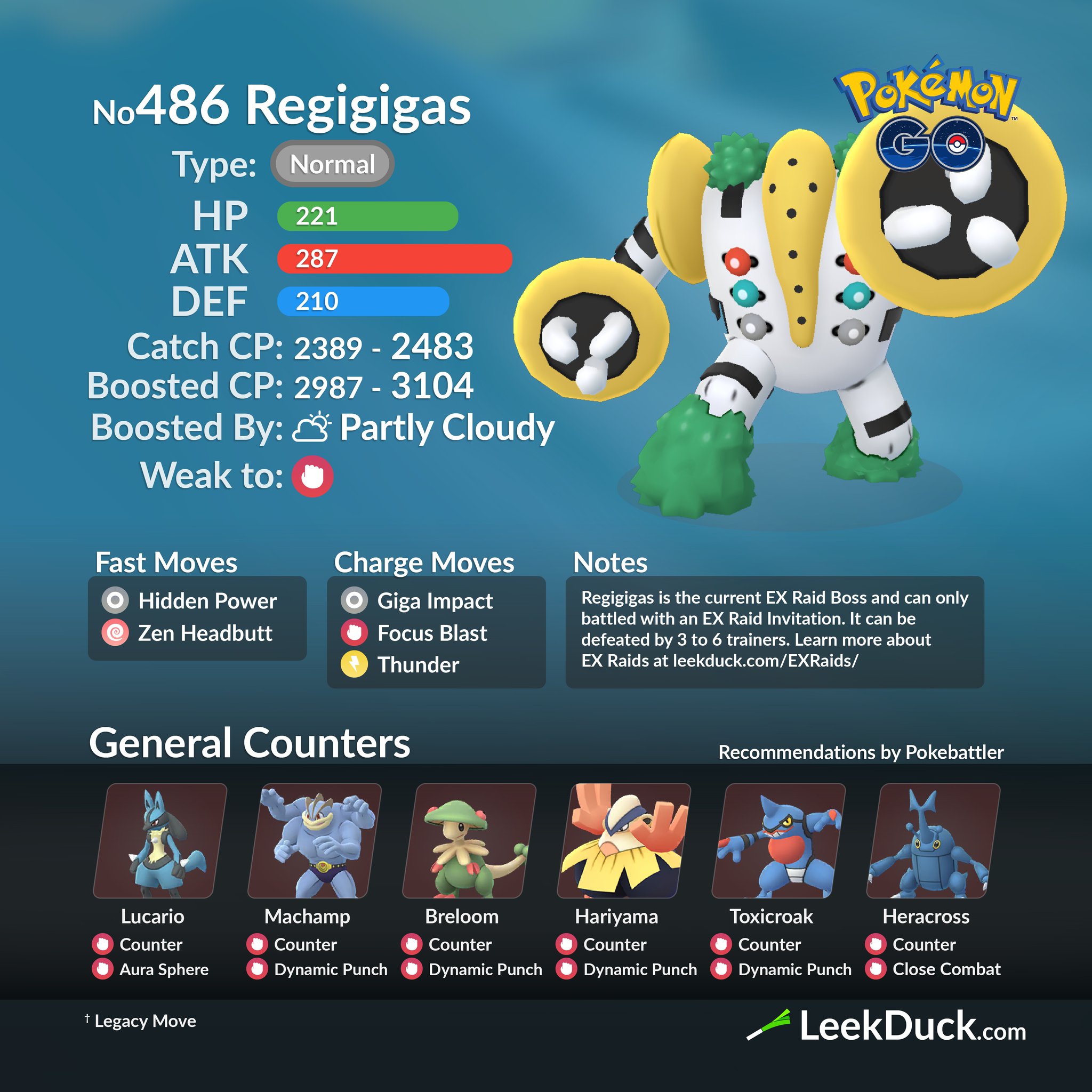 Leek Duck Ex Raid Invitations Have Gone Out The Ex Raid Is Scheduled For January 16 Or 17 The Ex Raid Boss Is Assumed To Be Regigigas But It Is
