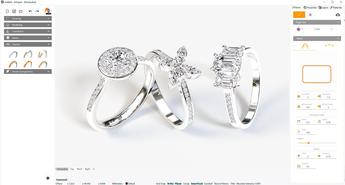 wikicad's tweet image. RT @Novedge: #2Shapes transforms the way jewelry is sold by turning customers, salespeople and manufacturing managers into co-designers. Check it out on the #NovedgeBlog.  @2shapes #Rhino3D #JewelryDesign #3DModelling #3Drendering
blog.novedge.com/2020/01/2shape…