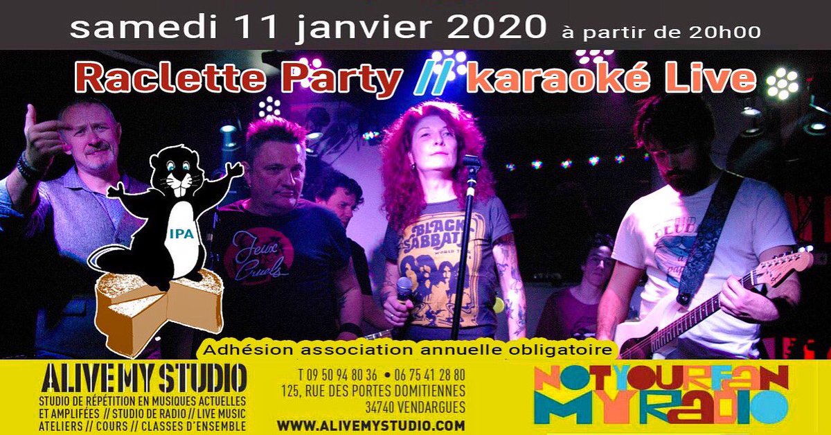 Raclette party et karaoke live #raclette #racletteparty #karaokelive #karaoke #studioderepetition #localderepetition #Alivemystudio #notyourfan #notyourlive #Montpellier #vendargue