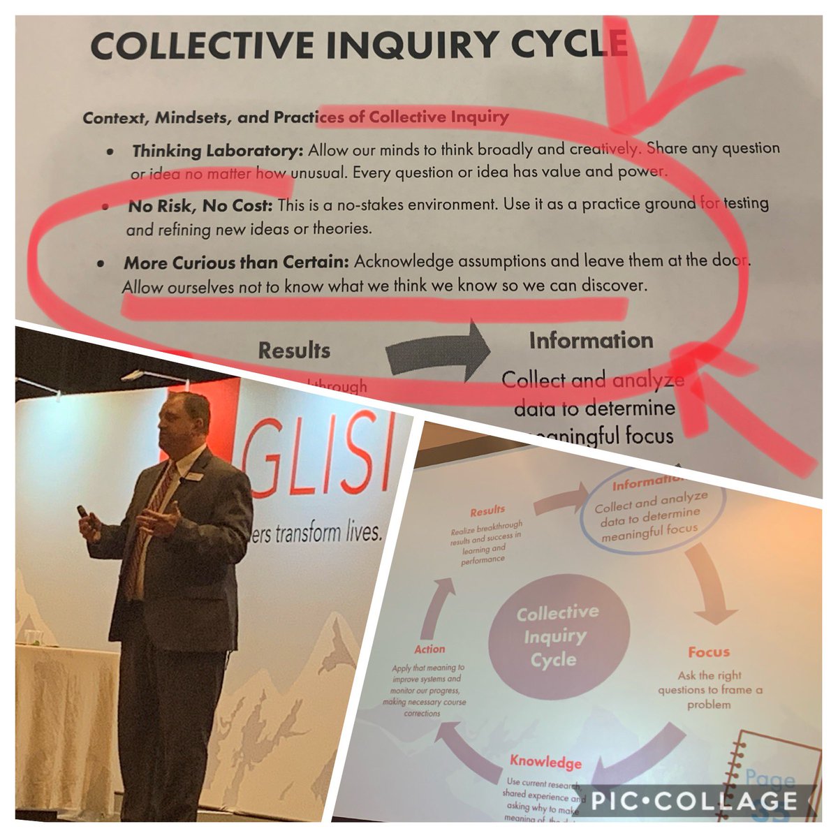 hazlebussey's tweet photo. “I’m not saying not to make assumptions. I’m saying be aware of them because whether or not you say them out loud, you bring them with you to work and dialog with your colleagues.” 🎤🖐🏼by my colleague @aschmuhl at #bcls60. #LeaderSEL https://t.co/4amIxEz1H4