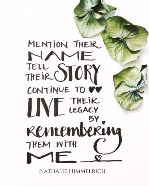 Mention their name. Tell their story. 

#grief #rva #fullcirclegc