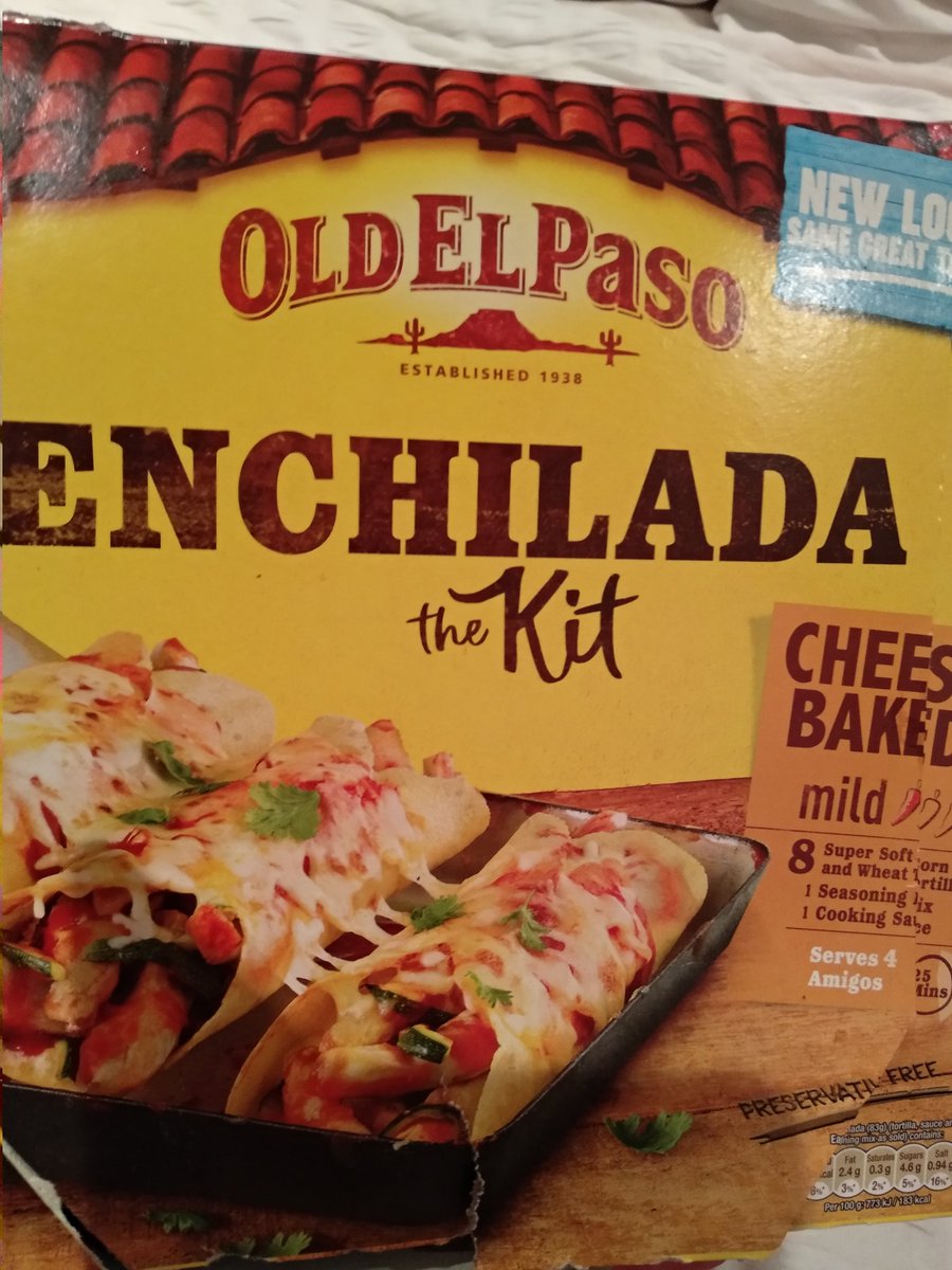 ThoughtsMother's tweet photo. @oldelpasouk This 'mild' enchilada kit just blew my head off and the kids wouldn't eat theirs at all until we mixed in sour cream. What's changed in the recipe? We've had no problem with the range before. 😔 https://t.co/KRlwCrWoqN