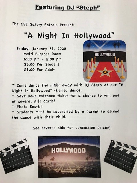 Patrol Dance- Friday, January 31st 6-8:00 p.m.
