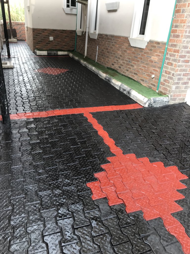 AyobamiPope's tweet photo. Another just concluded project 👷🏾‍♂️

Client wanted a new look for his dirty interlock stones and we did our magic ✨ 
What do you think? 

Don’t be selfish Retweet this beauty so others can fall in love 🙏 https://t.co/lTSmHHYcS6