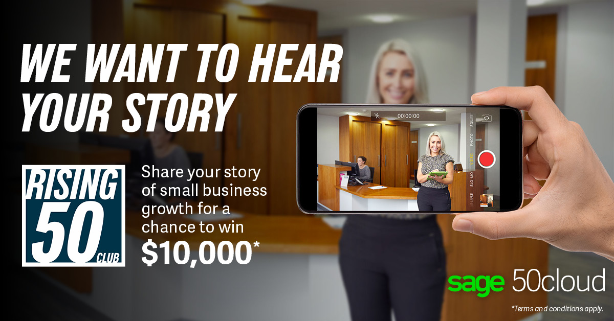 SageUSAmerica's tweet photo. Could you use $10,000 to grow your business in 2020? Enter the #Sage50 #Rising50 club contest. Deadline is January 10.

Learn more: https://t.co/m3ozOUxeu2? https://t.co/UYpkPMTxuR