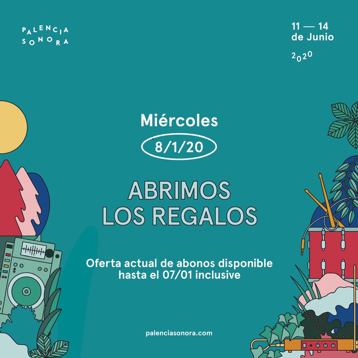 PalenciaSonora's tweet photo. ❗️ ¡Últimas horas antes de la subida de precio de los abonos: tenéis hasta las 23.59h para haceros con los abonos al precio actual en https://t.co/Jt6i3JJ7LY !
🎁 Mañana sobre las 09.30h nuevas #ConfirmacionesSonoras 😍. https://t.co/uGl9GtlG1J
