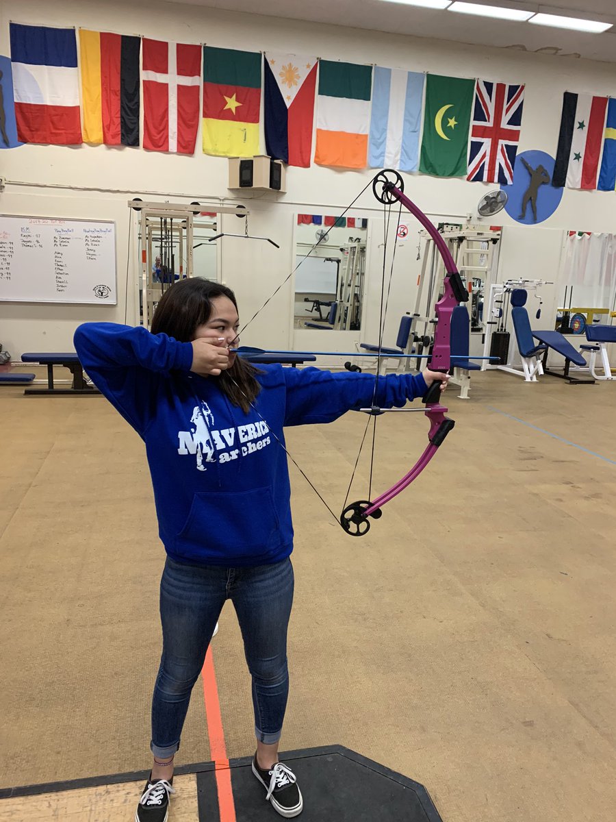 Doing archery with a picture of you doing archery on a sweatshirt <a href="/IDEACenterHS/">IDEA Center HS</a>