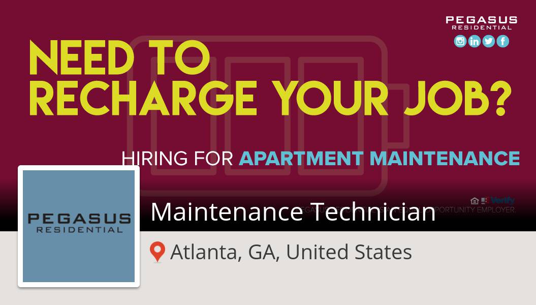 Check out this #job: #Maintenance #Technician at #PegasusResidential (#Atlanta) workfor.us/pegasusresiden… #pegasuspower #wemakepigsfly