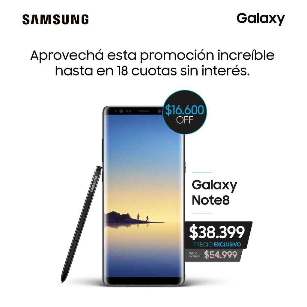 Aprovecha esta promoción en <a href="/SamsungArg/">Samsung Argentina</a> 👉
HASTA EL 21/01/19 O HASTA AGOTAR STOCK