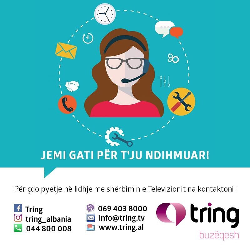 TringOnline's tweet photo. Për çdo pyetje apo paqartësi në lidhje me shërbimin e Televizionit, mund të na kontaktoni!
✔Chat Online në https://t.co/I7AMrH3l29
✔Facebook: Tring
✔Instagram: tring_albania
✔Tel: 044 800 008
✔Viber: 069 403 8000
✔Email: info@tring.tv https://t.co/PmOO4iX3bA